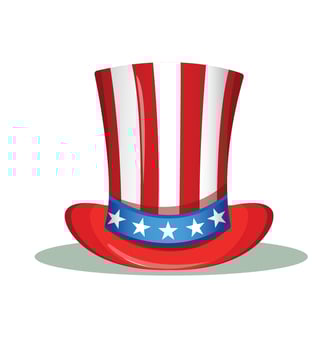 Hat of Uncle Sam. Happy Independence Day USA vector
