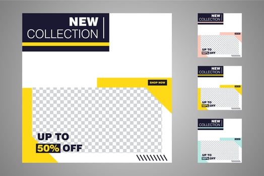 Suitable for social media posts templates and web or internet ads. vector