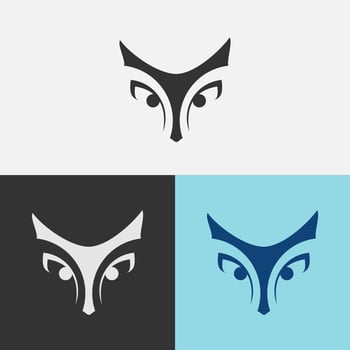 Simple Wolf head  vector illustration.