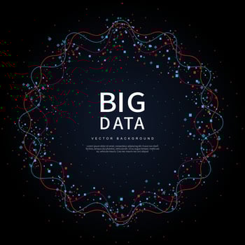 Big data of future technologies, computer generated abstract background vector