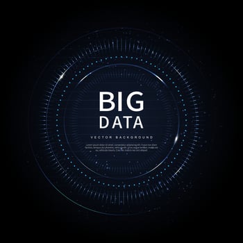 Big data of future technologies, computer generated abstract background vector