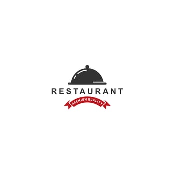 logo for restaurant on white background vector