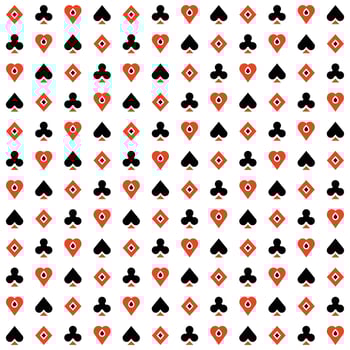 Seamless texture wallpaper casino playing cards suits vector