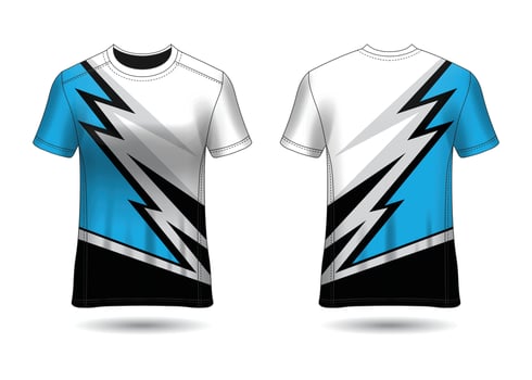 T-Shirt Sport Design. Racing jersey. uniform front and back view. vector