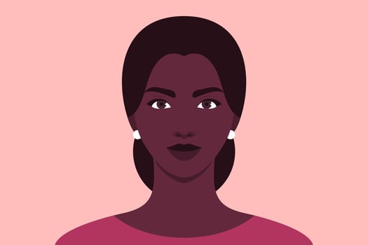Portrait of a beautiful young African American woman vector
