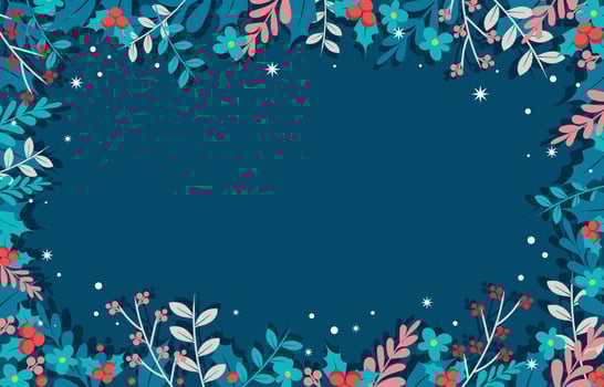 Winter Floral Background vector