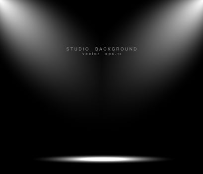 Empty studio room background. vector
