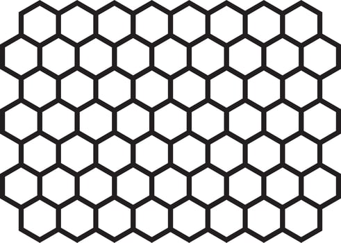 Honeycomb Black and White vector