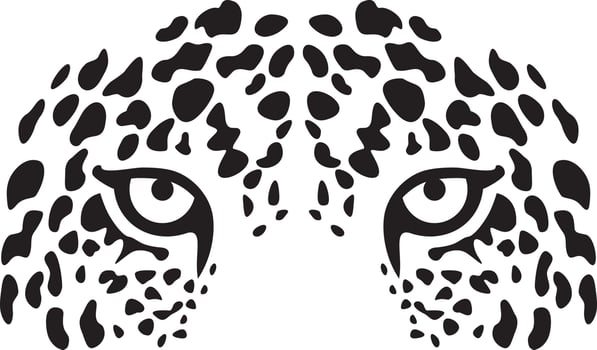 Jaguar Eyes Layered vector