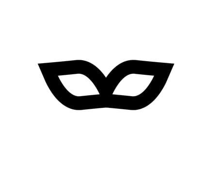 Eye mask line icon, outline vector sign, linear style pictogram isolated on white. Masquerade ball symbol, logo illustration. Editable stroke