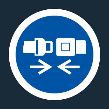 PPE Icon.Wear Safety Belt Symbol Sign On black Background On black Background vector