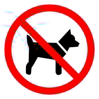 No Dogs Symbol vector