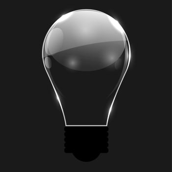 Glowing Bulb, Vector Illustration