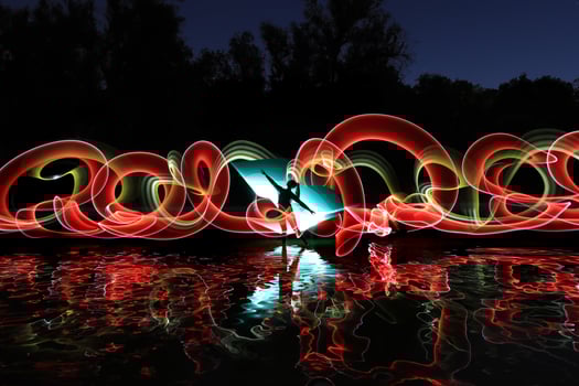 Long Exposure Light Painted Imagery With Color photo