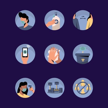 New Normal Icon Set vector