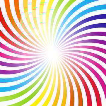 Abstract Rainbow Hypnotic Background Vector Illustration