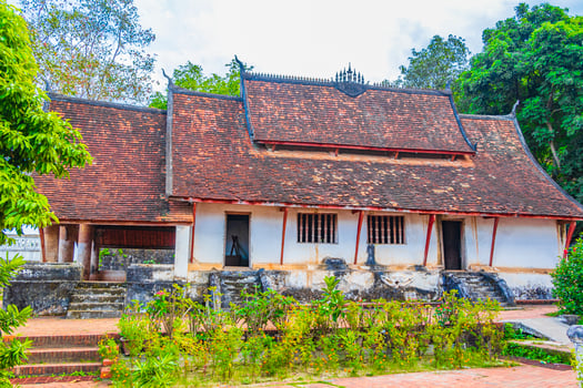 Wat Siphoutthabat Thippharam old buddhist temple in Luang Prabang Laos photo