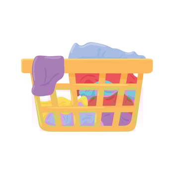 dirty laundry basket vector