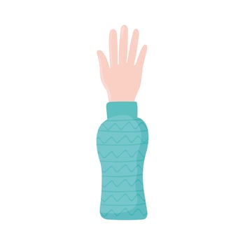 hand raised icon vector
