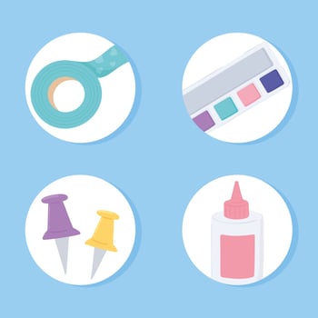 craft accessories set vector