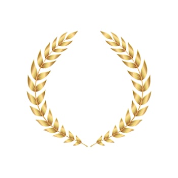 Laurel Wreath Gold Composition vector