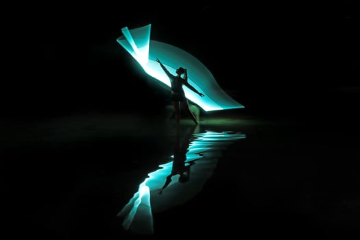 Long Exposure Light Painted Imagery With Color photo