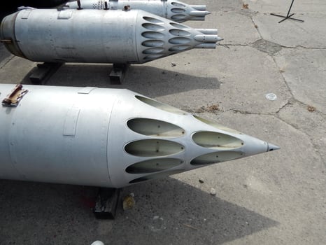 Armament of aircraft and helicopters rockets, bombs, cannons photo
