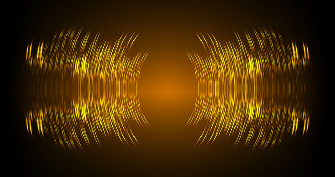 Sound waves oscillating dark light vector