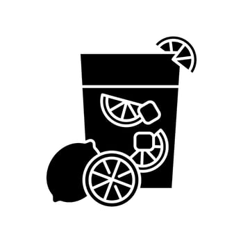 Caipirinha black glyph icon vector
