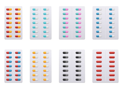 Pill tablet vector design illustration isolated on white background