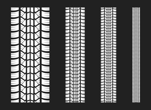 Tire tracks vector design illustration isolated on background