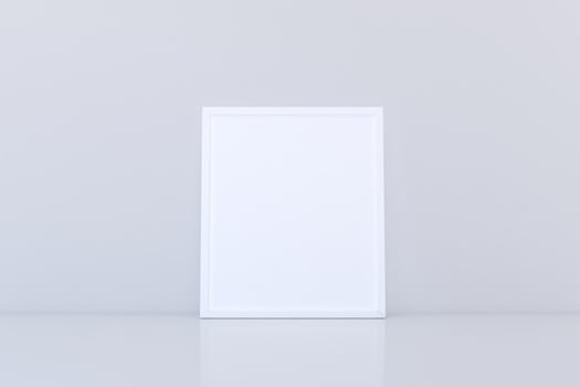Realistic Empty Photo Frame on floor