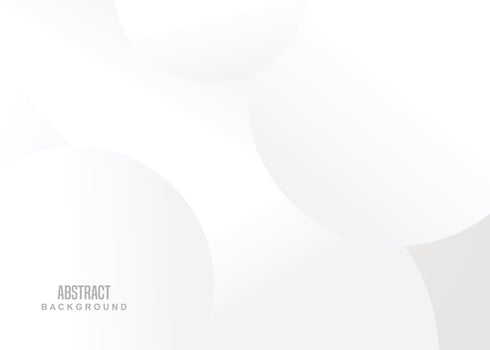 Shiny abstract circle white and gray color background. Vector illustration