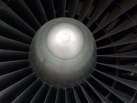 Civil and military aircraft in detail photo