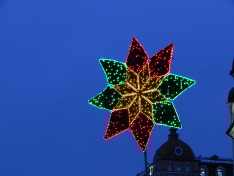 Garlands and decorations for the holiday Christmas and New Year photo