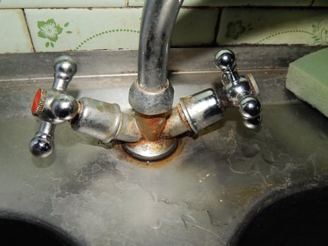 Sanitary unit, equipment, pipe installation of water and heating photo