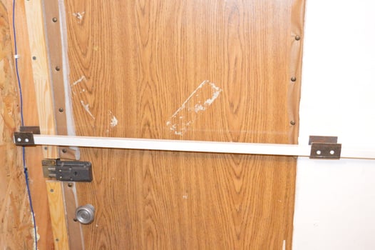 Metal bolt to protect the door photo