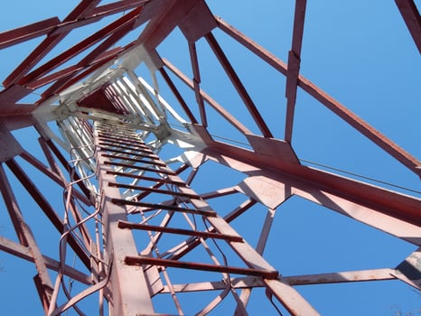 The design of the fire tower of the metal tower photo