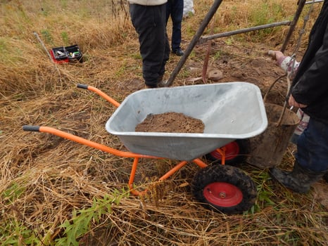 Construction of a drinking well at the dacha photo