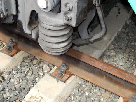 Railway transport details of locomotive, wagon photo