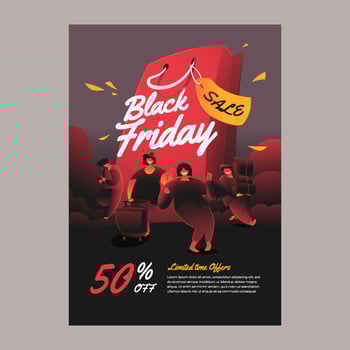 Black Friday Sale Poster Template vector