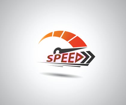 Speed. Logo racing event. Speedometer vector