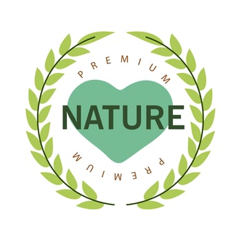 premiun nature label vector