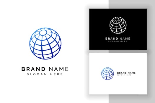 3D digital globe logo design. globe vector icon symbol designs