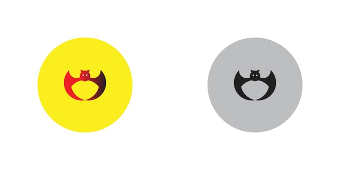 bat logo in circle vector