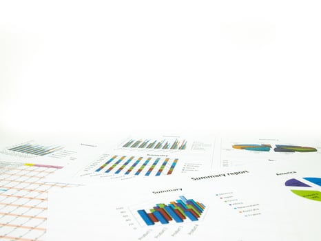 Graph Calculations, savings, finances and economy concept photo