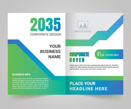 Brochure cover template design company profile cover vector