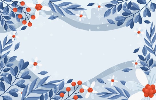 Winter Floral Background vector