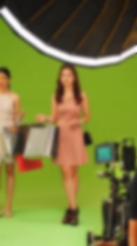 Blurry images of making TV commercial movie video photo
