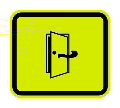 Keep Door Closed Symbol Sign Isolate On White Background,Vector Illustration EPS.10 vector